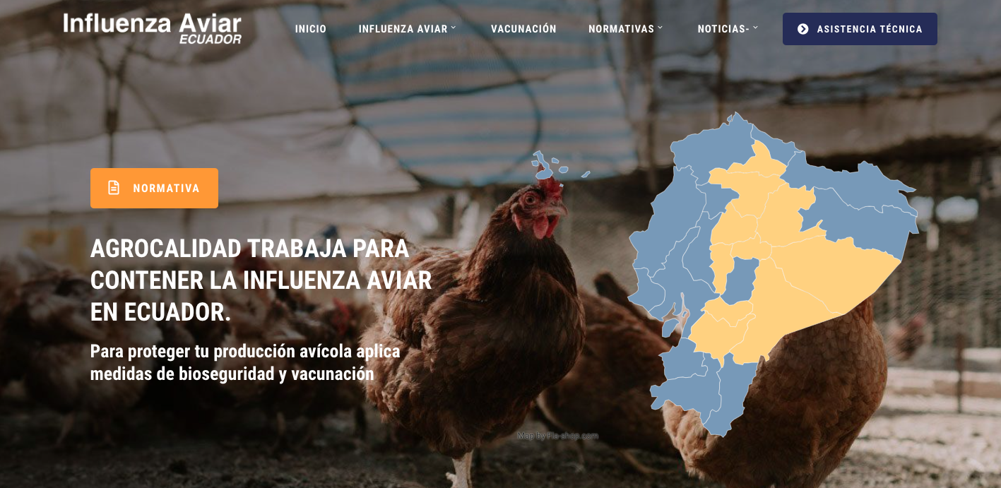 Micrositio de  Influenza Aviar Ecuador